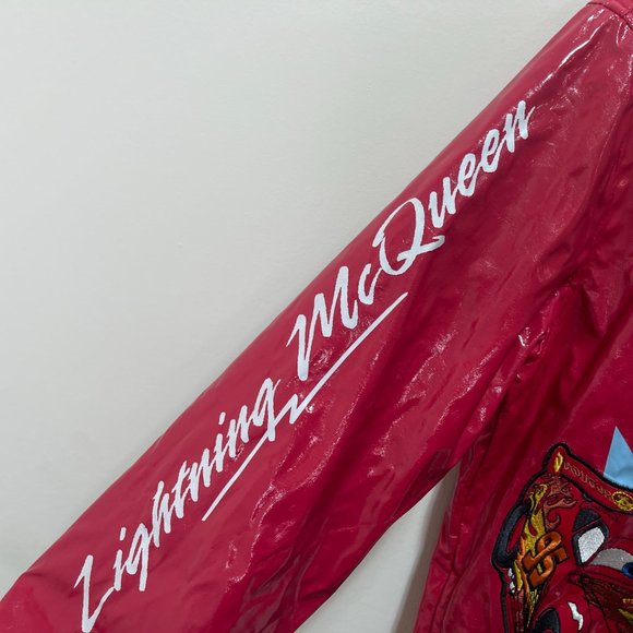 Disney Store Cars Lightning McQueen Rain Jacket/Coat sz 9/10 - Picture 5 of 16